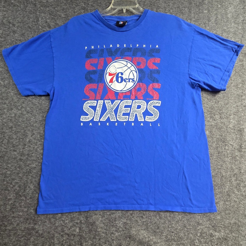 Philadelphia 76ers UNK T Shirt Mens Large Blue NBA Basketball